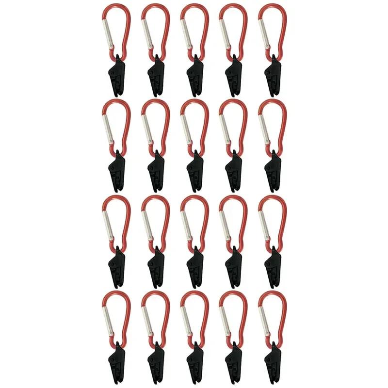 

20 шт. ветрозащитный зажим набор люверсов для выживания палатка зажимы пряжка тент брезент фиксированный наружный кемпинг палатка аксессуары пластиковый крючок