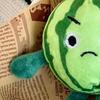 Watermelon Plush Keychain Cute Fruit-Themed Stuffed Toy with Funny Faces Cute Bag Charm Pendant Adorable Gift for Friends Kids