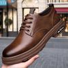 Leather shoes new casual shoes British style big head lace-up leather shoes casual shoes