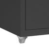 Aktenschrank mit Rollen Anthrazit 28 x 41 x 69 cm Metall