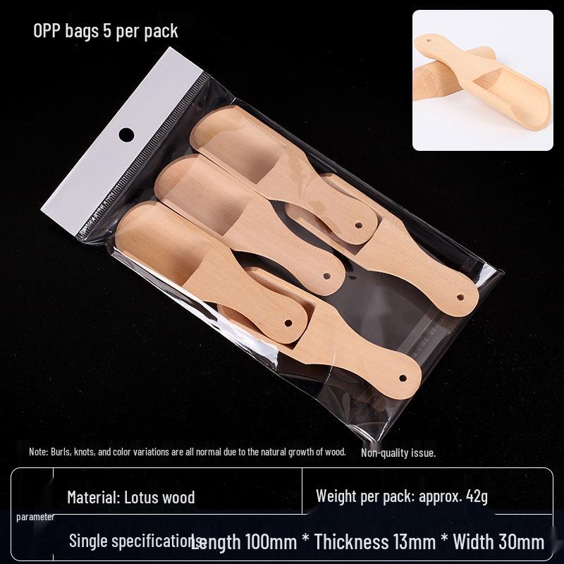 Solid Wood Tea and Bath Salt Spoon Set - Small Wooden Accessories