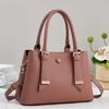 Simple Women's Handbag, Solid Color, Large Capacity Women's Shoulder Bag, Multi Compartment Storage Suitable for Women's Holiday Gifts