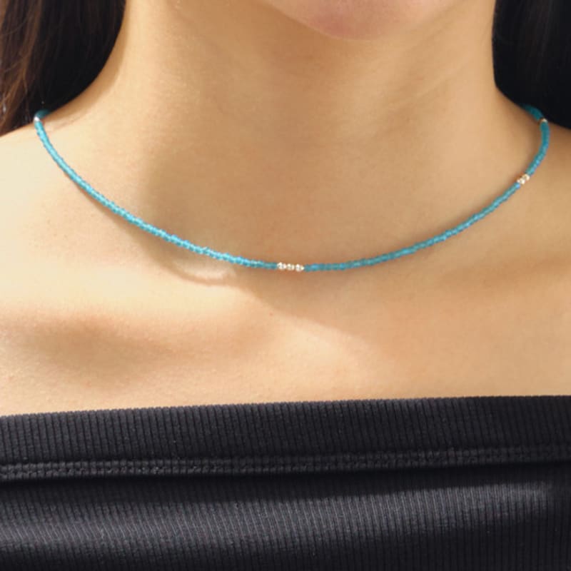 Cotoit Blå Anemon pärlor Halsband