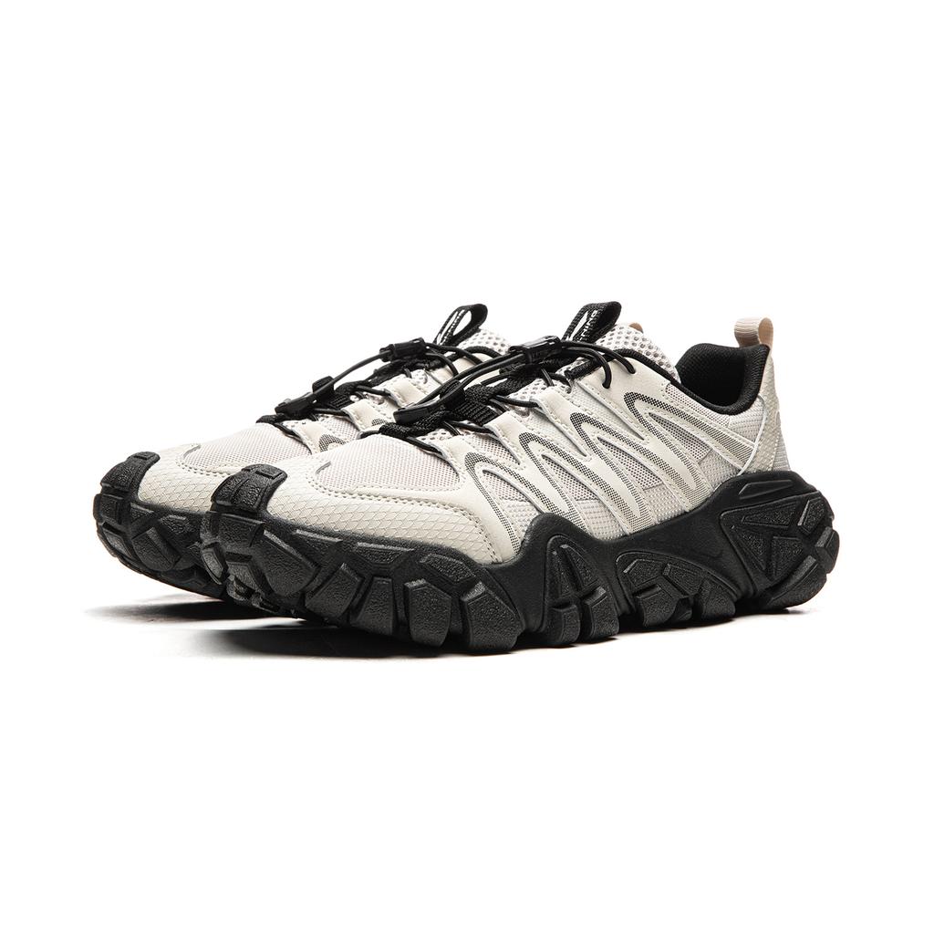 Li Ning Sand Dune Cushioning Slip Resistant Abrasion Resistant Support Height Increasing Low top Outdoor Shoes Men's AGCW093-4