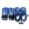 Taekwondo Red/Blue ITF Taekwondo PU Leather Gloves Foot Guard Ankle Gloves Martial Arts Karate Training Protector Equipment
