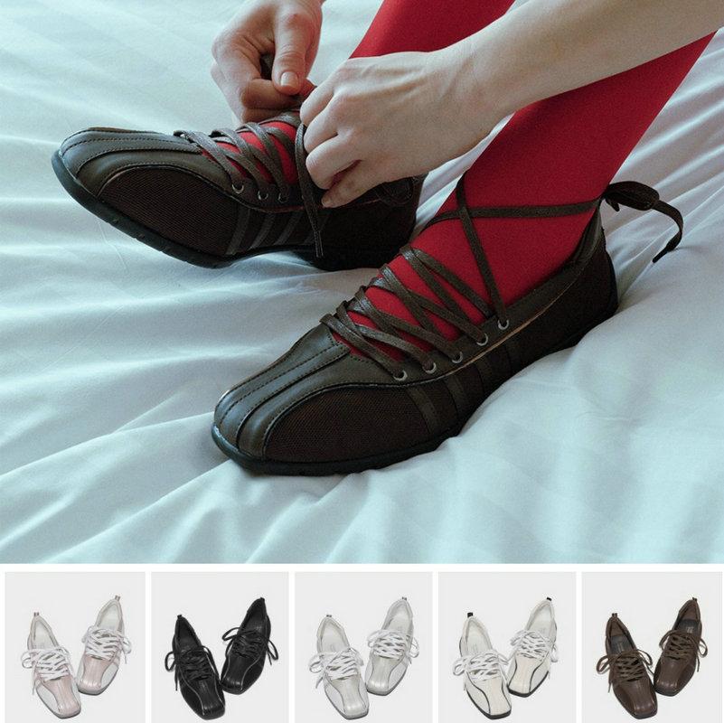 Korean Designer Casual Mary Jin Women'S Shoes 2025 Niche Ballet Shoes Mary Jin Women'S Flat Casual Sports Shoes