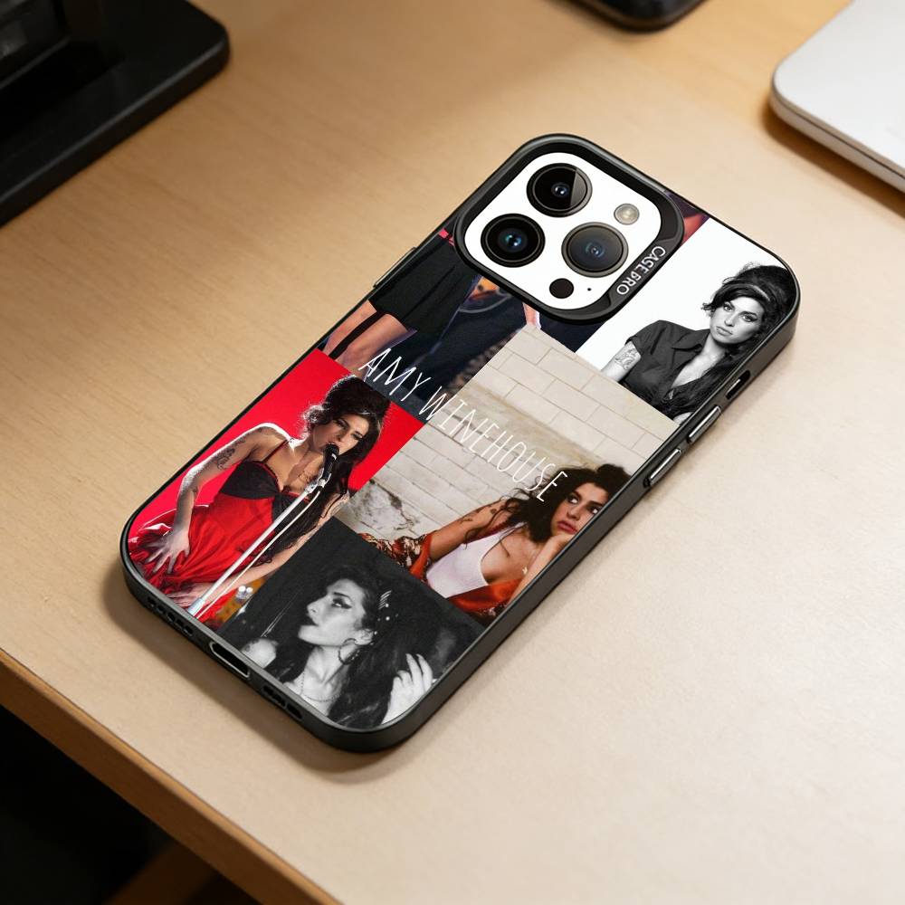 Y2K A-Amy Winehouse Handyhülle Für iPhone 17,16,15,14,13,12,11 Plus,Pro Max,XS,Bunte Silberne Handyhülle Funda Cover