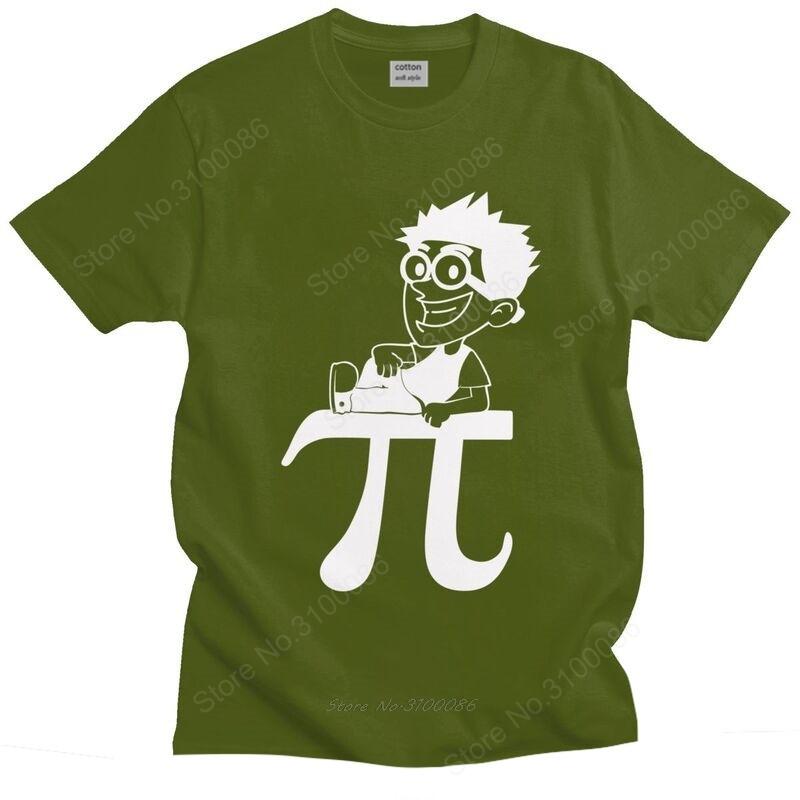 Cool Funny Pi Man T Shirt Men Short Sleeve Geek Math Tshirt Streetwear Tee Cotton Regular Fit Tshirts Gift