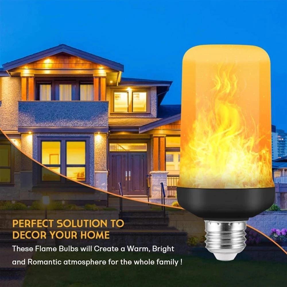 B22 E27 LED Flicker Flame Lamp Bulb Burning Fire Effect Simulated Bulb Light Decor
