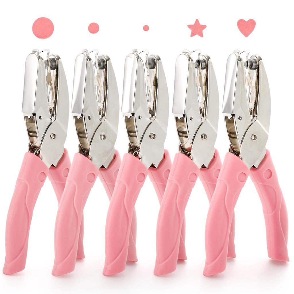 Söt enkelhålslagare Scrapbooking Pappershålslagare Kawaii Stjärna Hjärta Cirkel Hålslagare Diy Hantverk Formskärare Perforator