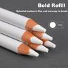 White Charcoal Pencils Set, Sketch Highlight White Pencils for Drawing, Sketching, Shading, Blending, Chalk Pencils for Artists
