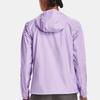 Under Armour Solid Color Logo Print Zip-Up Hooded Jacket Women Outerwear Nebula-Purple 1374645-515