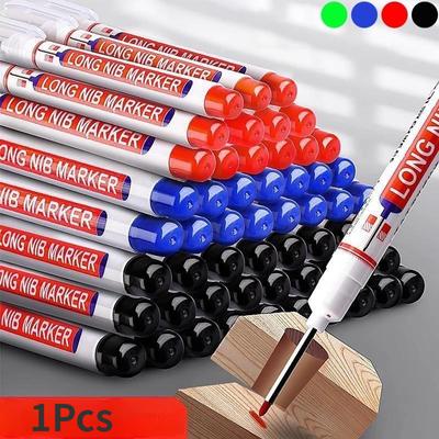 1Pc Deep Hole 20mm Long Head Markers for Metal Perforating Pen Waterproof Bathroom Woodworking Decoration Multi-Purpose