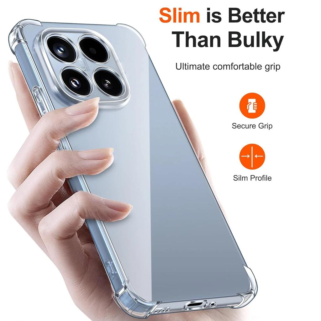 Four-Corners Shockproof TPU for Xiaomi 15T Mi 15T Pro 5G Protective Cover Transparent Back Shell Frame Funda Coque
