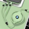 BBKH5 3 In 1 Retractable Data Cable USB Car Charger Head Auto Accessories For BMW 3 5 7 Series F30 i4 X3 F10 E90 F20 E46 E87 E70 X3  E