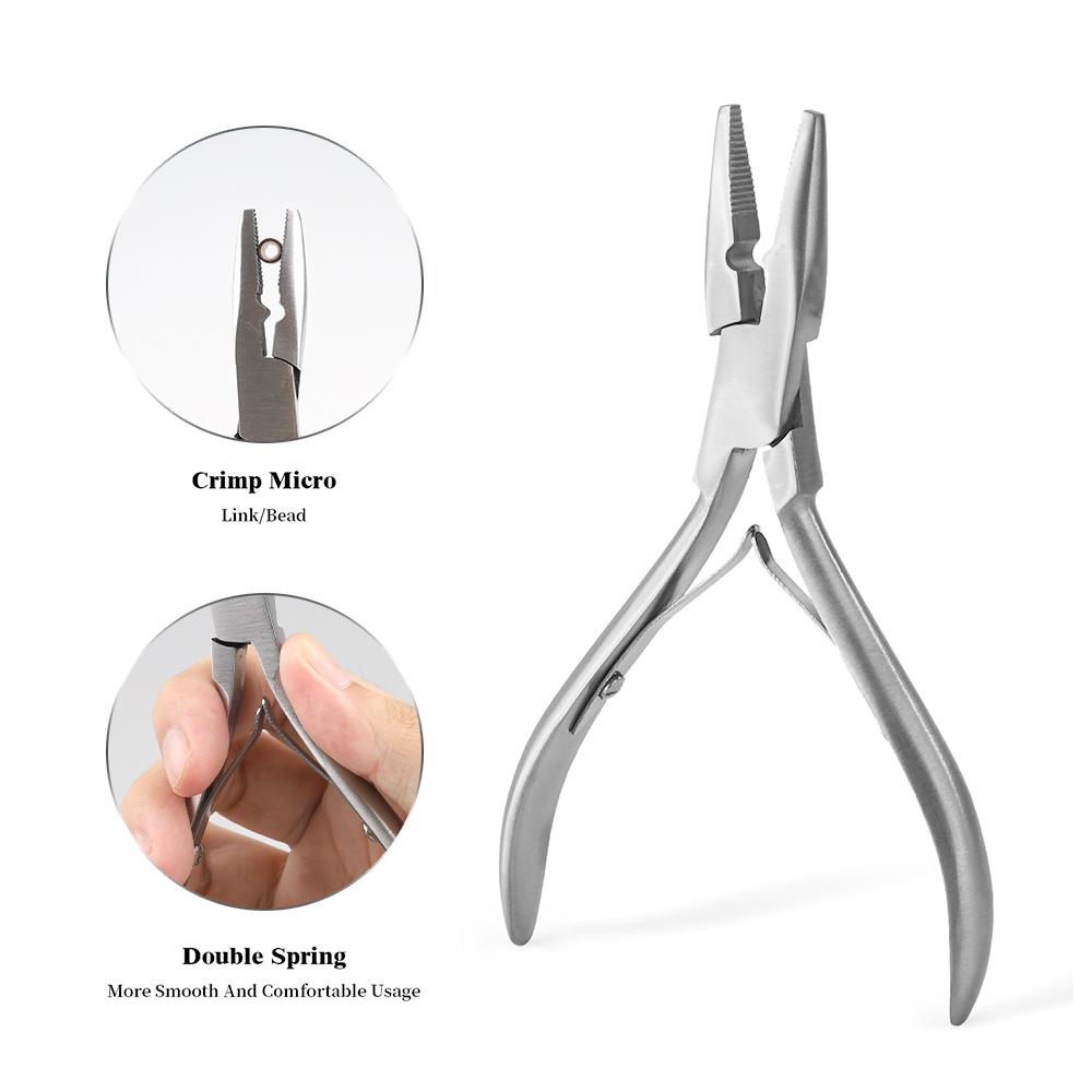 Haar-Näh-Verlängerungs-Werkzeug-Set, Verlängerungszangen-Set, Polyesterfaden, Nahttrenner, Ziehschlaufe, Haar-Styling, Schwanz, Haarkamm