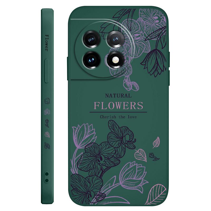 Flower Language Phone Case For Oneplus 13 13R 12 12R 11 11R 10 10R 10T 9R 9RT 9 8T 8 7 7T Pro 5G Liquid Silicone Cover