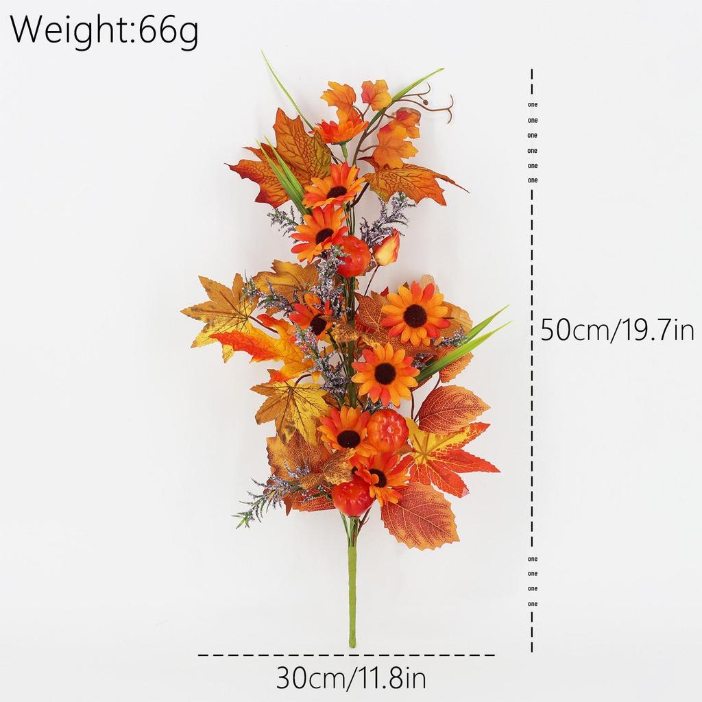 Decorazione Tavola Ikebana con Foglie d'Acero Autunnali