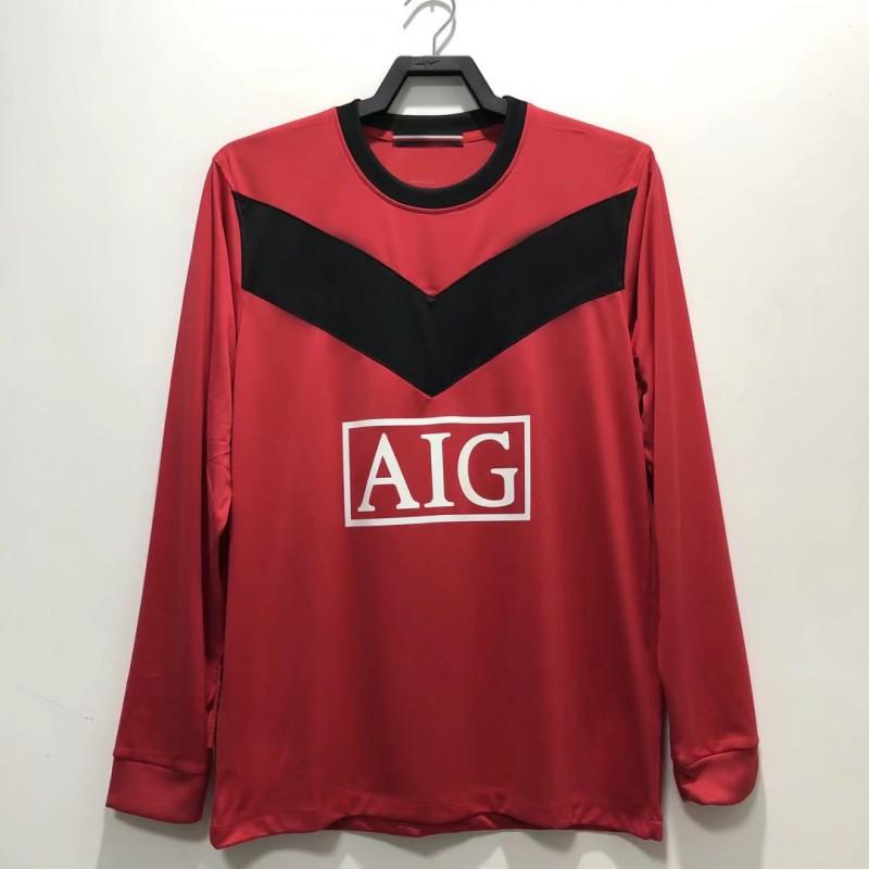 Manchester United Retro Domácí Dres 2007-08 Cristiano Ronaldo 7 Dlouhý Rukáv Stoleté Vydání Fotbalový Dres