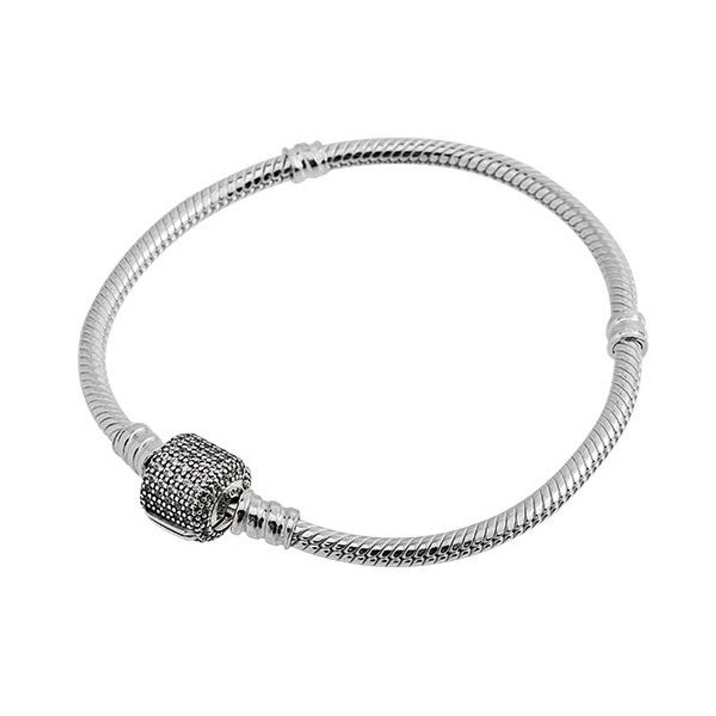 PANDORA Moments Silver Signature Clasp Bracelet