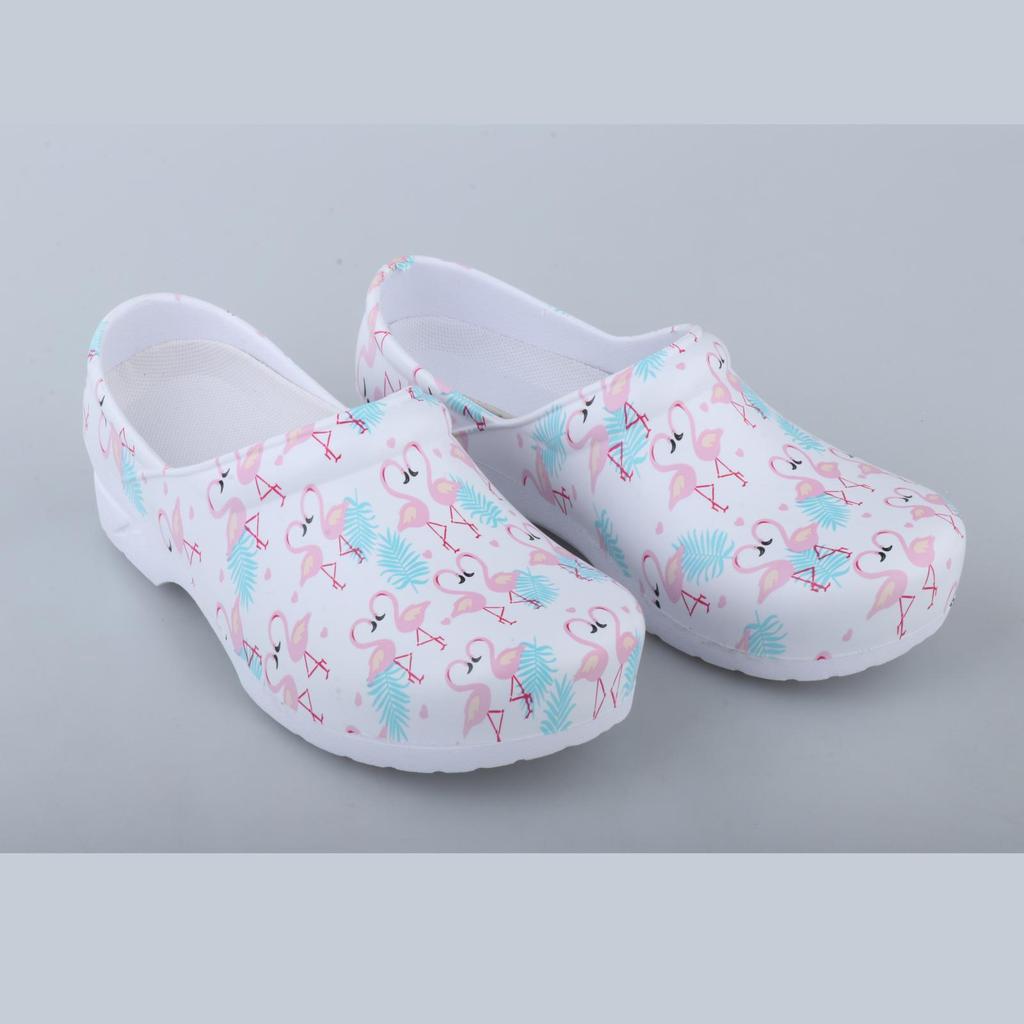 Shoes Flamingo Pattern House per Beach Flat for Women's Workwear