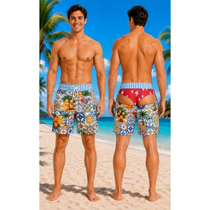 Funny Loose Men's Shorts Vacation Casual 2026 Summer New 3d Print Vacation Swimsuit Man Travel Gift For Men Surf Board Shorts