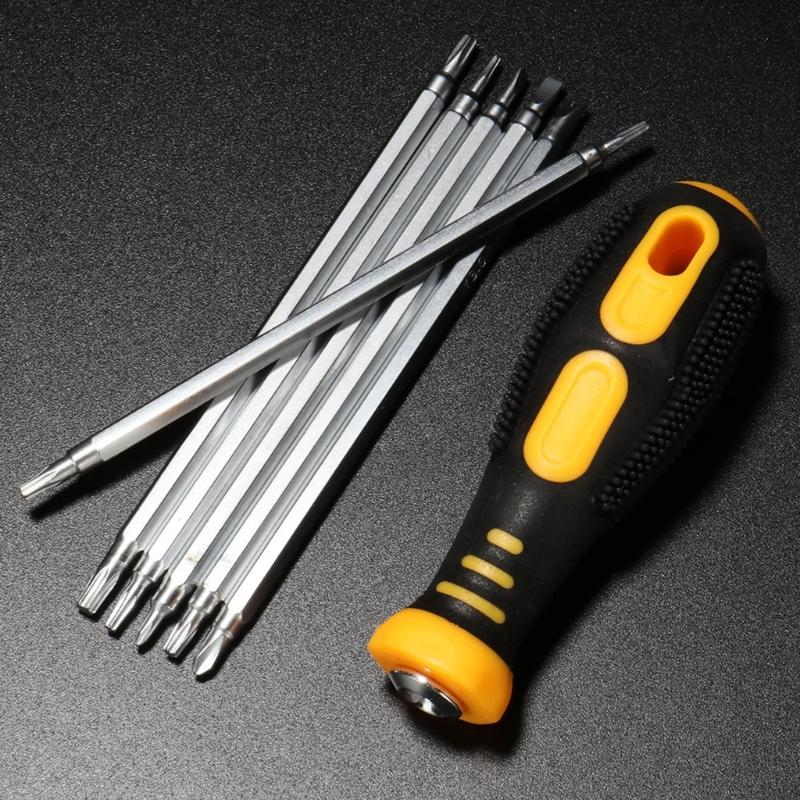 12 In 1 Strong Magnetic Screwdriver Set Flat Shaped Screwdriver Head Multifunctional Precision Maintenance Tool