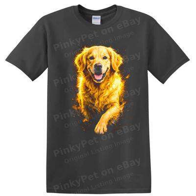 Golden Retriever Dog Running T Shirt Cute Pet Lover Gift Tee
