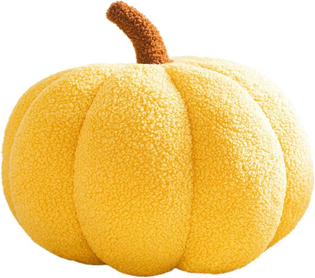3D Simulated Pumpkin Pillow Plush Pillow Sofa Cushion (7.8inch, Olive)