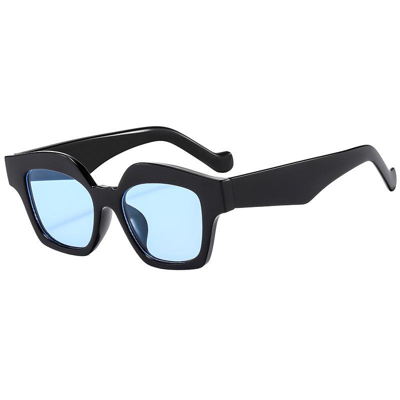 Black Sunglasses Trendy Geometric Frame Uv Protection Glasses Sun Protection Sunglasses Women