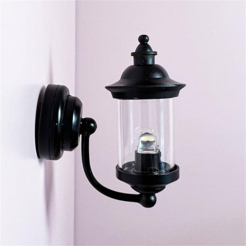 Wandleuchte Schlafzimmer Wandlampe Miniatur Möbelmodell Puppenhäuser Zubehör Realistische Beleuchtung Spielzeug Spielset 1:12