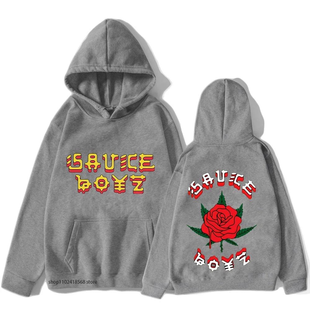 Eladio Carrion Sauce Boyz Hoodies Monarca Harajuku Anime Lässig Kawaii Manga Sweatshirts Cartoon Kleidung Damen Streetwear