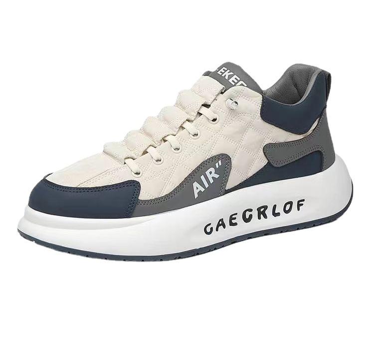 Spring New Sports Shoes Men's Trendy Fashion All-match Thick-soled Tide Shoes Casual Shoes Non-slip Wear-resistant Board Shoes Men's Models
