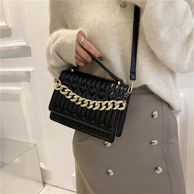 Herfst Nieuwe Mode Vrouwelijke Retro Tas Ruitketting Messenger Bag Enkele Schouder Kleine Vierkante Tas