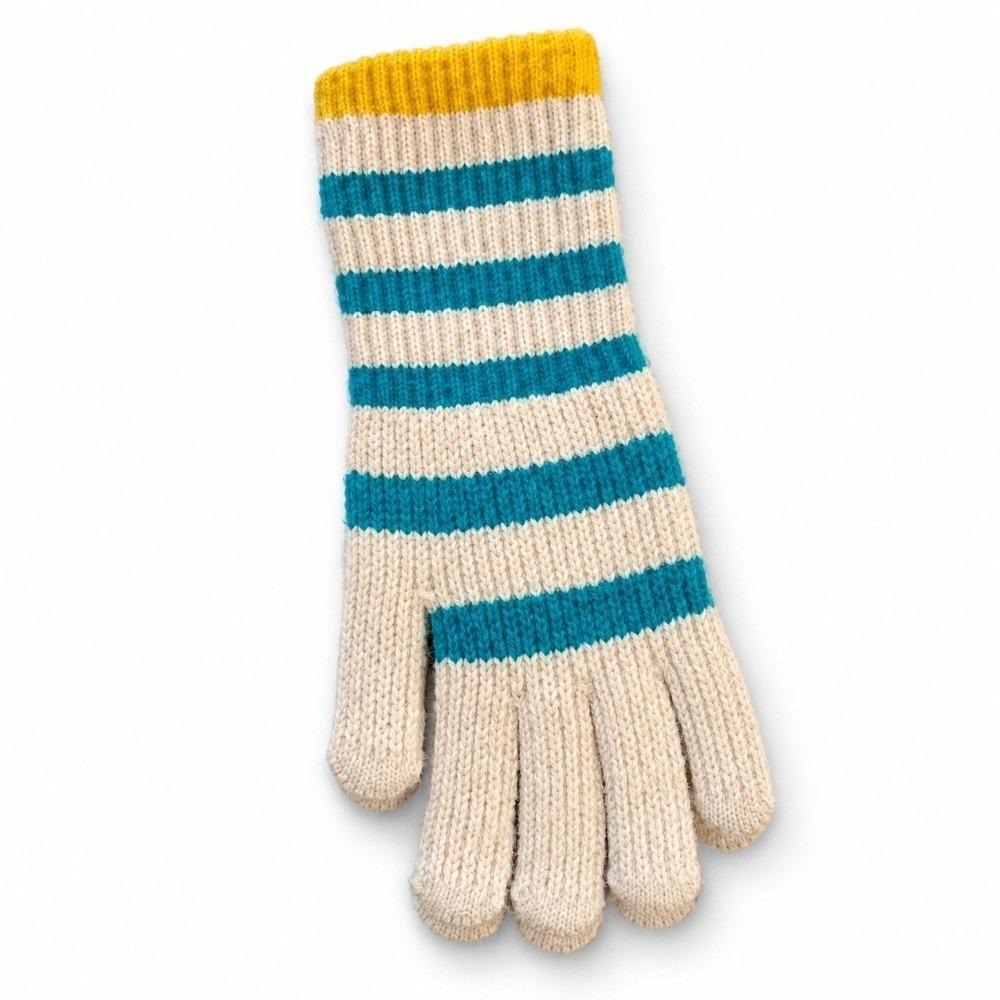 1 Pair Touchable Screen Striped Knitted Gloves Winter Women's Gloves Autumn Winter Season