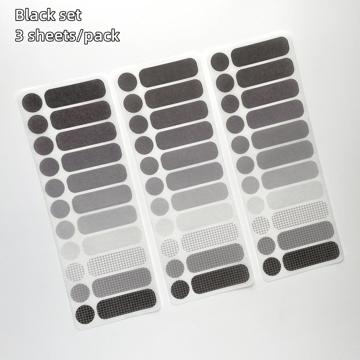 

Набор из 3 листов базовых цветных наклеек, разноцветные радужные конфеты, клейкая бумага из чистой бумаги, маркер для заметок, дневника, альбома