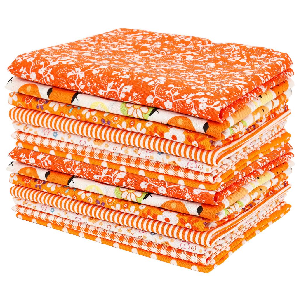 14Pcs Quilting Cotton Fabric Squares Sheets Pre-Cut Mixcolor Design Printed Floral Craft Fabric for DIY Sewing Craft Patchwork