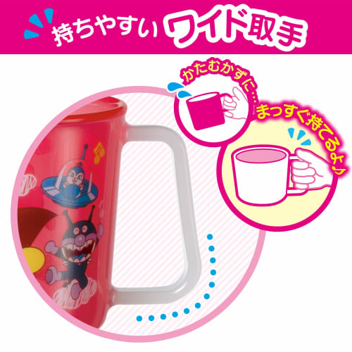 Anpanman Mug, Red (Picture Stays On)