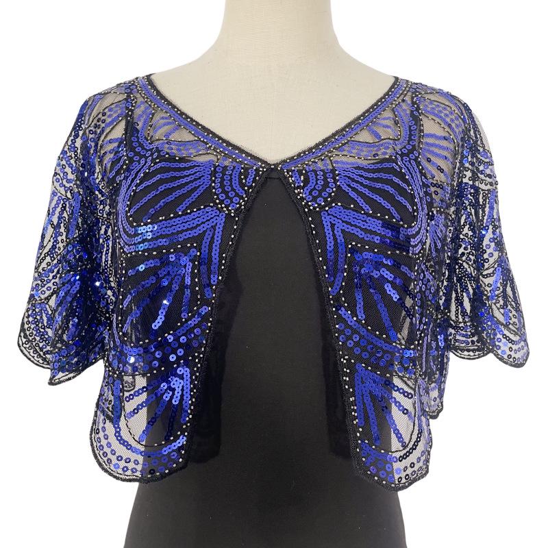 Women's Sequin Beaded Lace Short Summer Shawl Cardigan