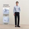 EMZ Men's Brushed Inner Long-Sleeve Business Casual Shirt