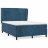 3129271 vidaXL Divan-lit Et Matelas Bleu Foncé 140x190cm Velours