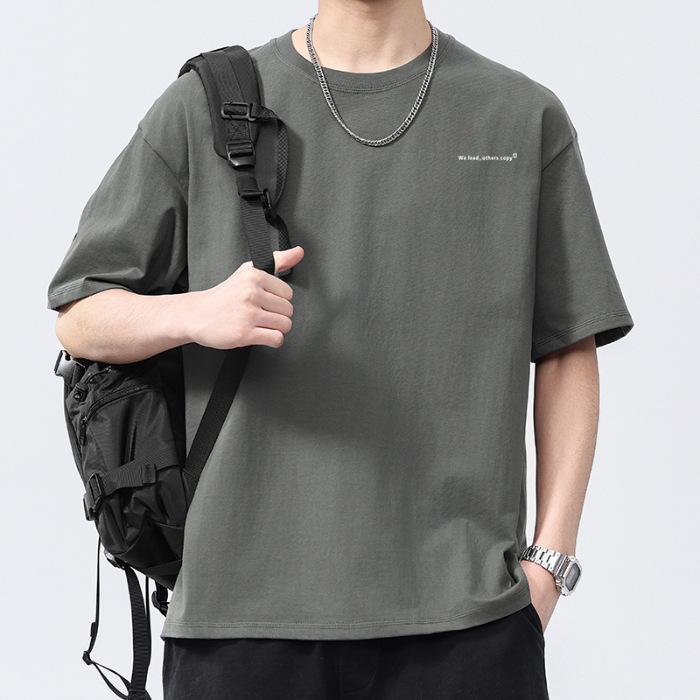 New Summer Men's Round Neck Printed Short-sleeved T-shirt Thin Casual Youth Half-sleeved Shirt