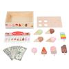 Wooden Counter Playset Pretend Toys Play House Popsicle Dessert Model Toys  Party Favor Gift