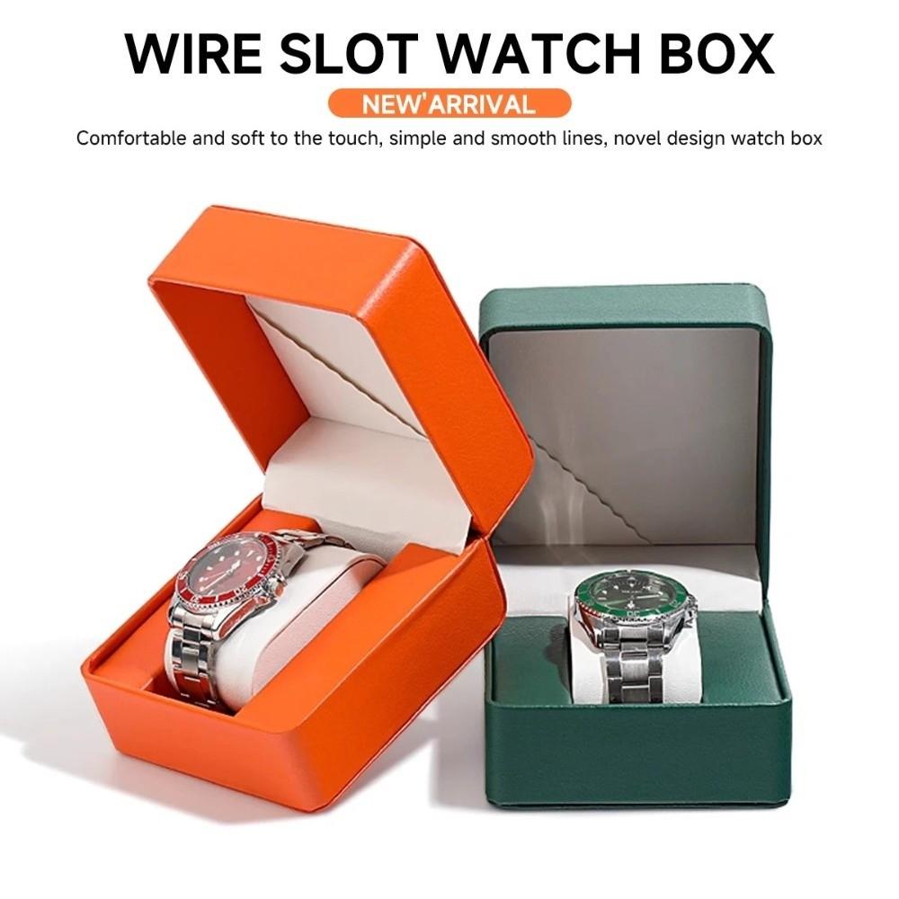 with Pillow Wristwatch Display Case PU Leather Travel Jewelry Organizer  for Men Gift