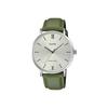 Casio MTP-VT01L Series Quartz Men's Watch Silver Green Dial with Original Box Imported Model