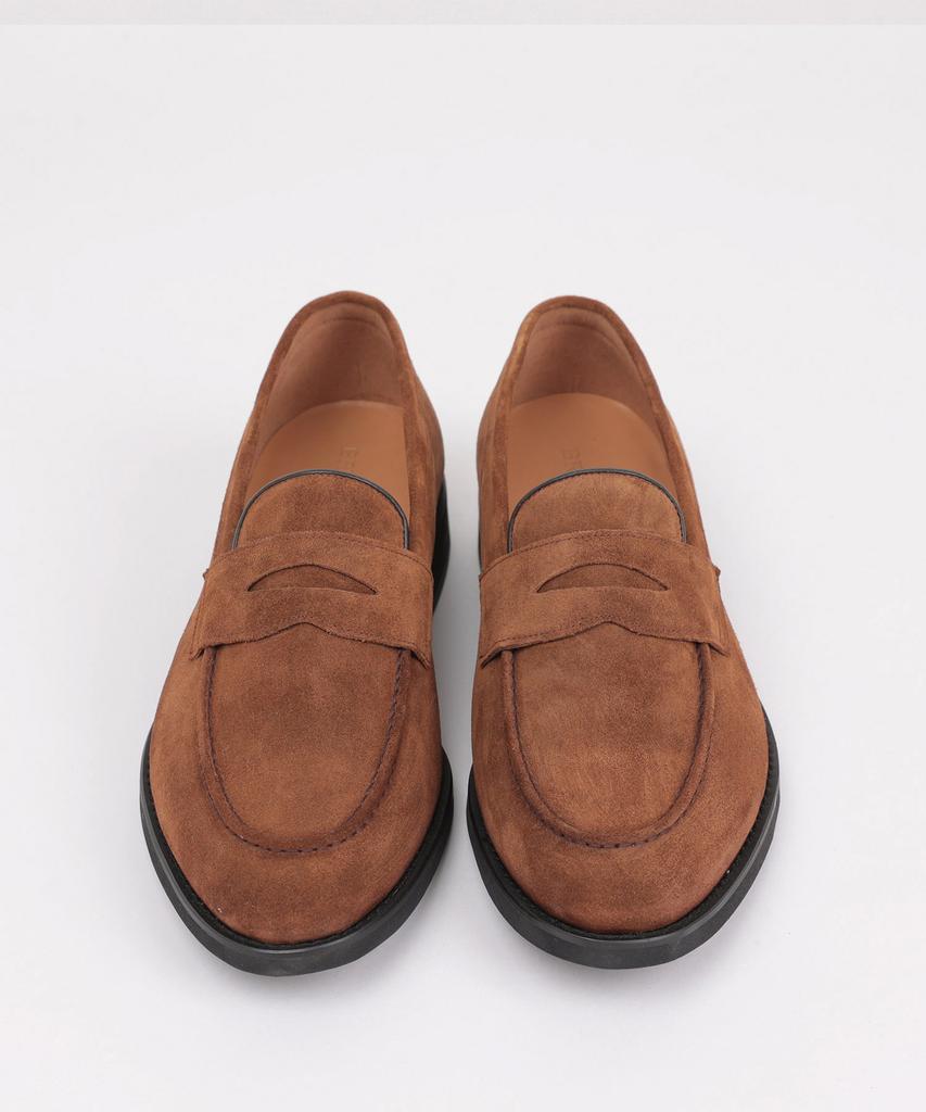 Brenowelt First Italian Suede Light Brown Penny Loafers