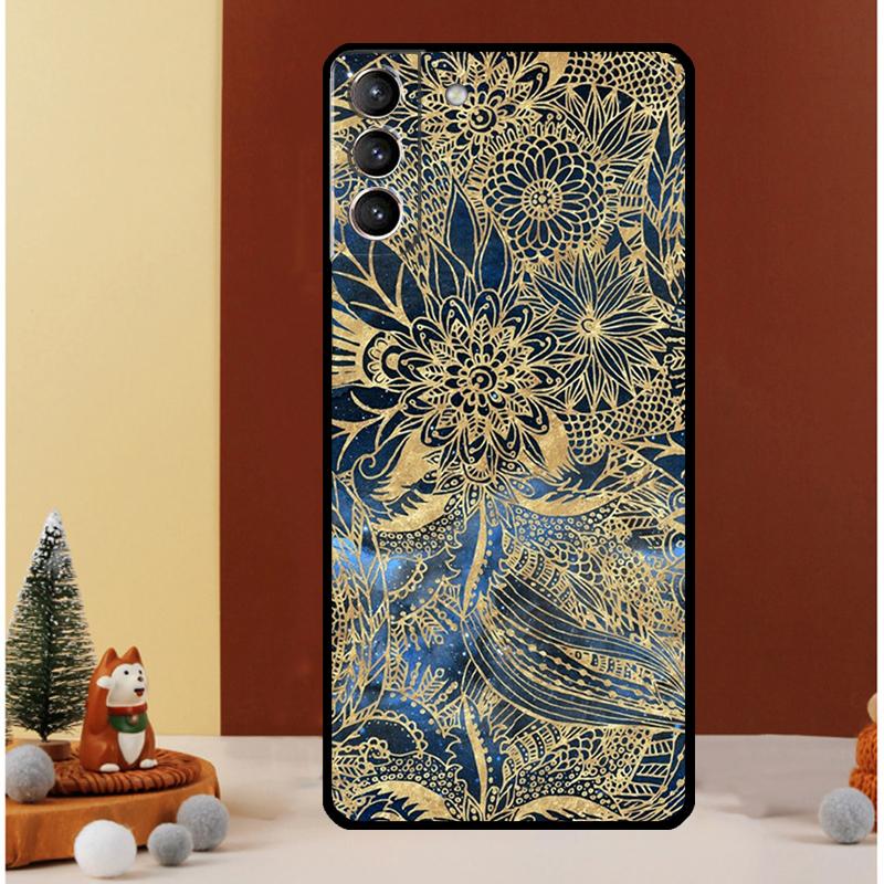 Indian Pattern Mandala Case For Samsung Galaxy S25 S26 Ultra S20 S21 S22 S23 S24 Ultra S10 Plus S25 FE Cover Funda