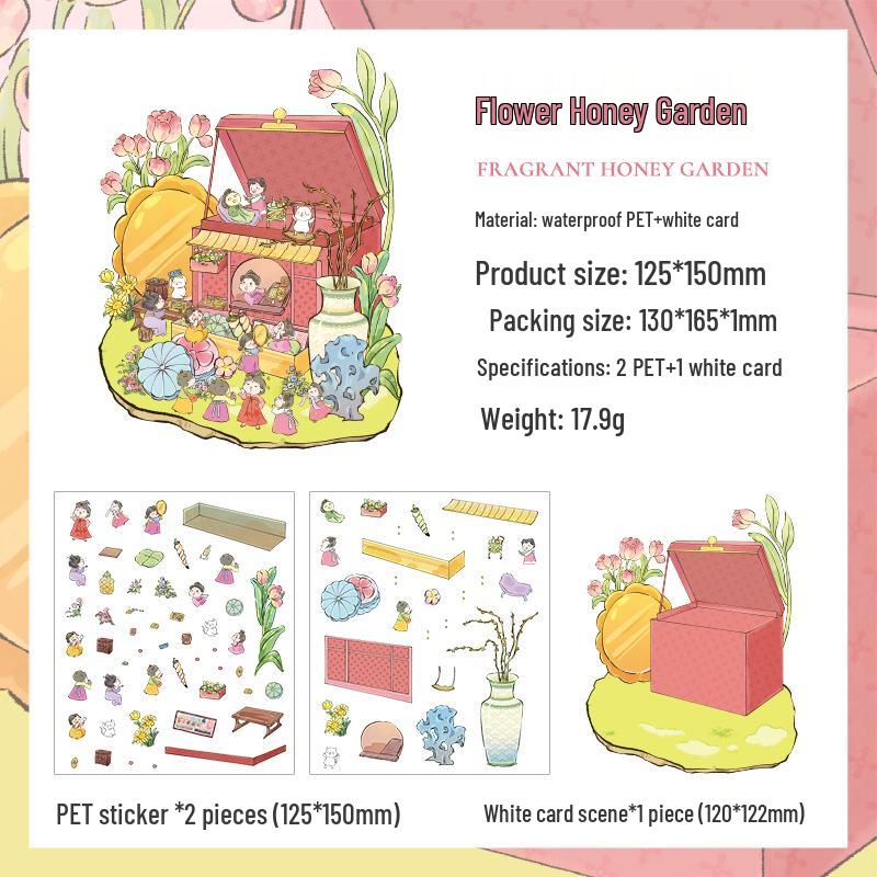 Popular Cartoon Scenery 3D DIY Stickers for Kids