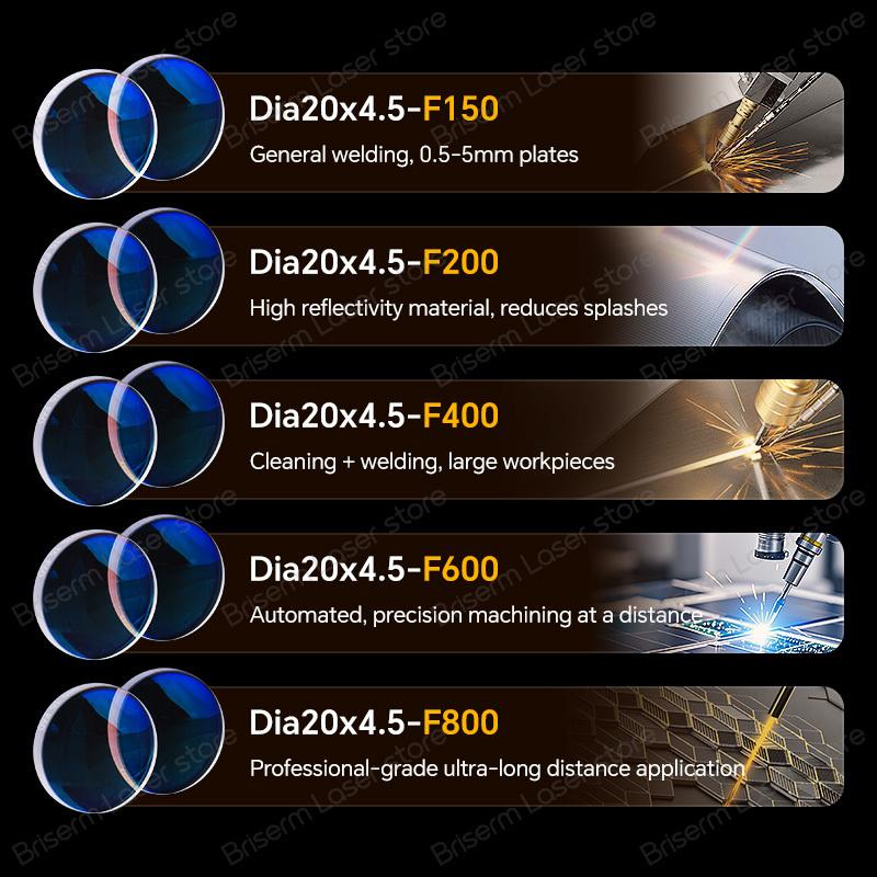 SUP Laser Welding Focus Lens 20x4.5 F150 F200 F800 Laser Collimator Lens D16x5 F60 SUP 21ST 23ST Laser Welding Lens