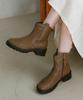 Gisse Genuine Leather Andy Fleece-Lined Ankle Boots Gis-45282